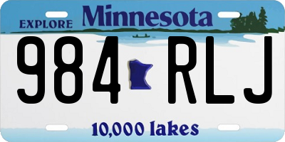 MN license plate 984RLJ
