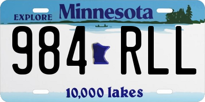 MN license plate 984RLL