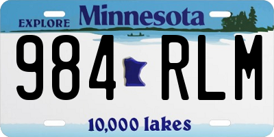 MN license plate 984RLM