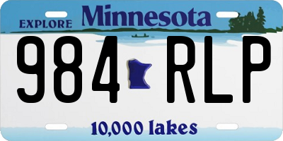 MN license plate 984RLP