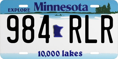 MN license plate 984RLR
