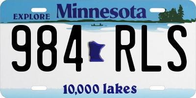 MN license plate 984RLS