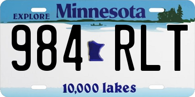 MN license plate 984RLT