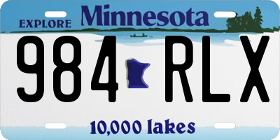 MN license plate 984RLX