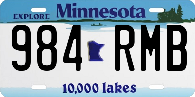 MN license plate 984RMB
