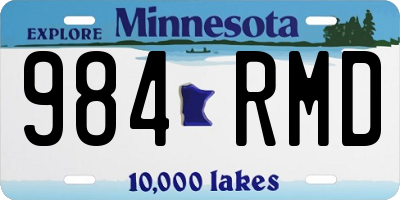 MN license plate 984RMD
