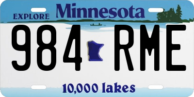 MN license plate 984RME