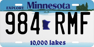 MN license plate 984RMF