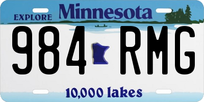 MN license plate 984RMG