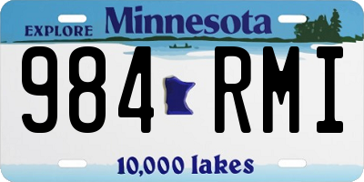 MN license plate 984RMI