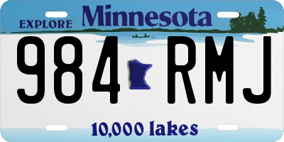 MN license plate 984RMJ