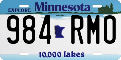 MN license plate 984RMO