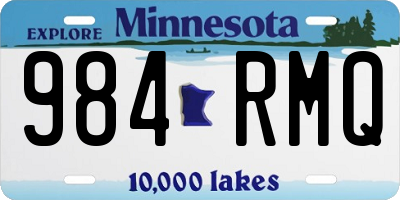 MN license plate 984RMQ