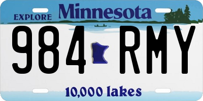MN license plate 984RMY