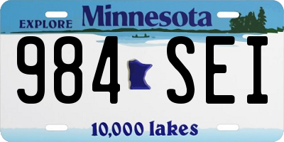 MN license plate 984SEI