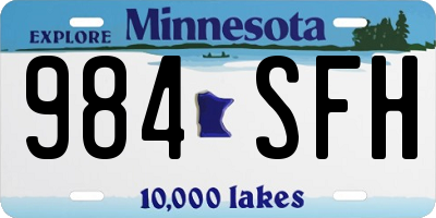 MN license plate 984SFH