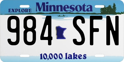 MN license plate 984SFN