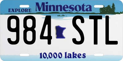 MN license plate 984STL