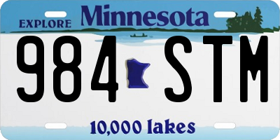MN license plate 984STM