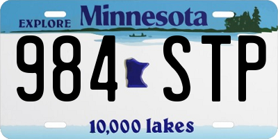 MN license plate 984STP