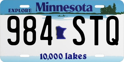 MN license plate 984STQ