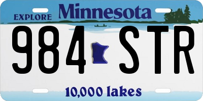 MN license plate 984STR