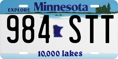 MN license plate 984STT