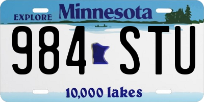 MN license plate 984STU