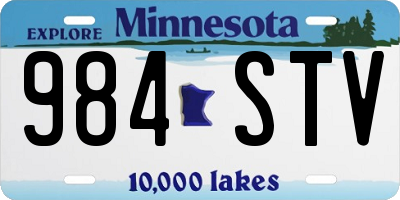 MN license plate 984STV