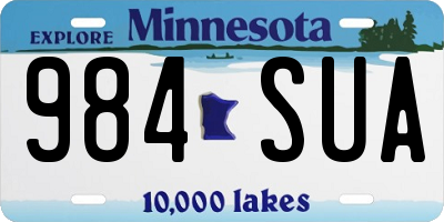 MN license plate 984SUA
