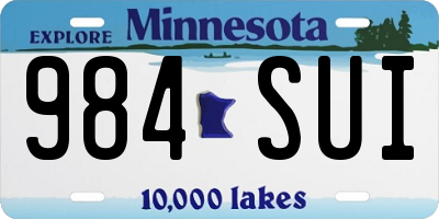 MN license plate 984SUI