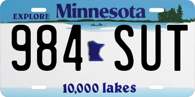 MN license plate 984SUT
