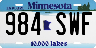 MN license plate 984SWF