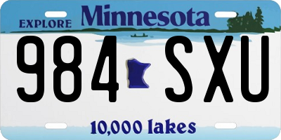 MN license plate 984SXU