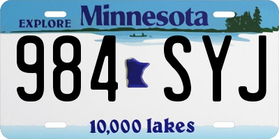 MN license plate 984SYJ