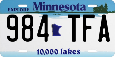 MN license plate 984TFA