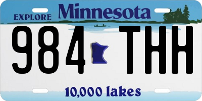 MN license plate 984THH