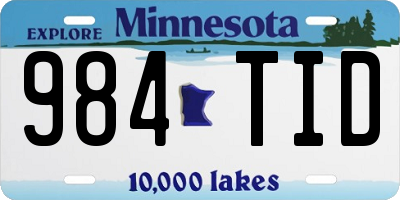 MN license plate 984TID