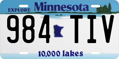 MN license plate 984TIV