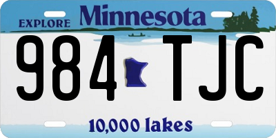 MN license plate 984TJC