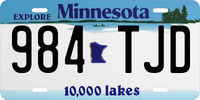 MN license plate 984TJD