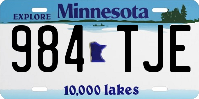 MN license plate 984TJE