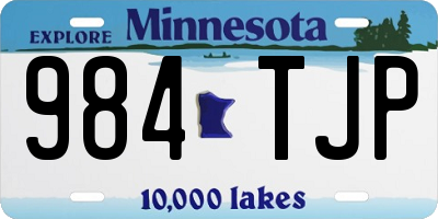 MN license plate 984TJP