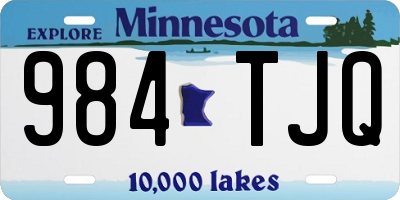 MN license plate 984TJQ