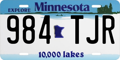 MN license plate 984TJR