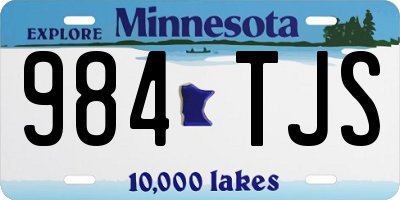 MN license plate 984TJS