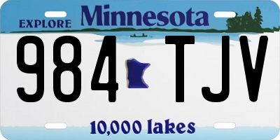 MN license plate 984TJV