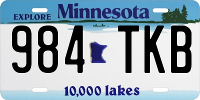 MN license plate 984TKB