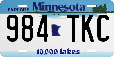 MN license plate 984TKC
