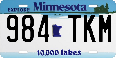 MN license plate 984TKM